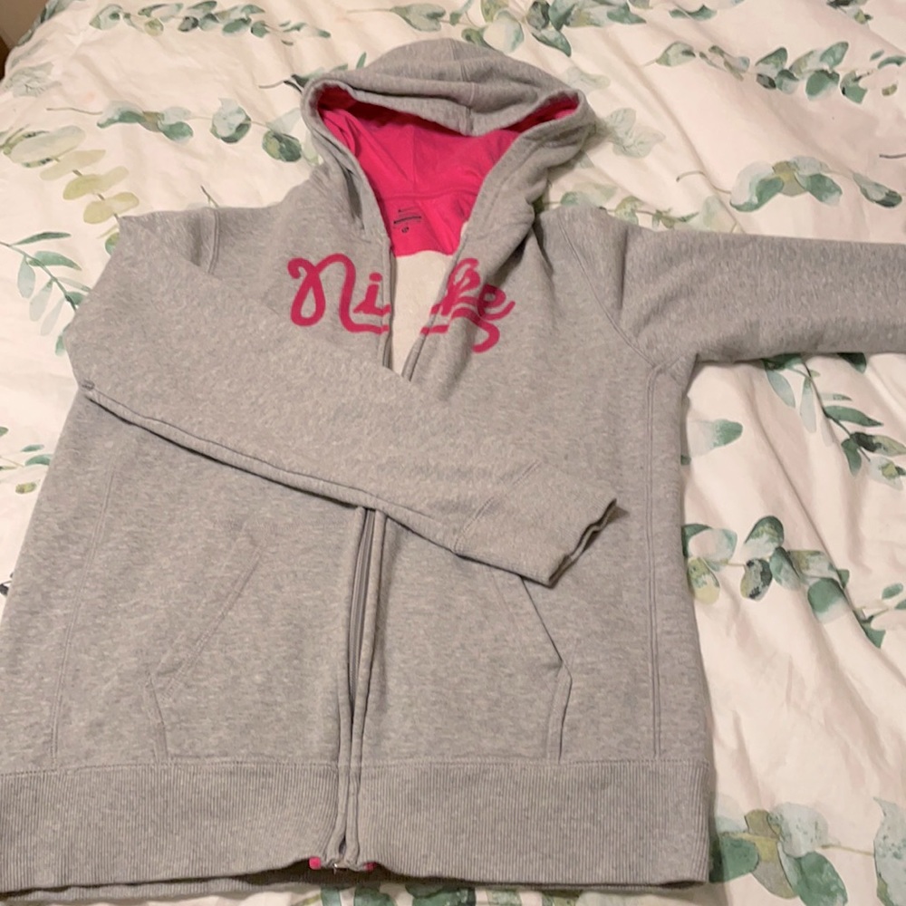 Gray Nike hoodie